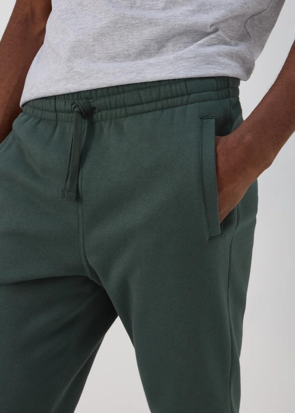Khaki Slim Fit Cuffed Joggers - XS Image 3