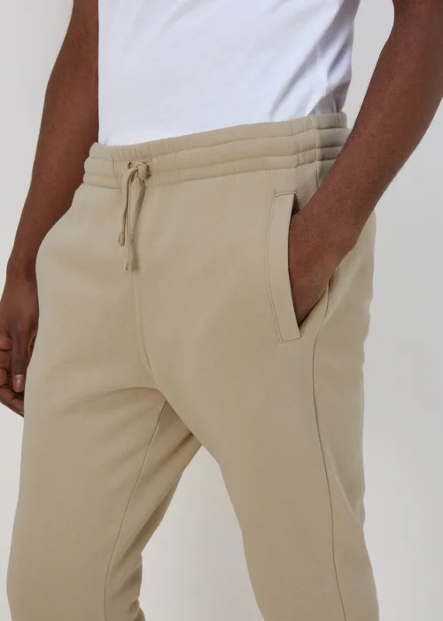 Cream Slim Fit Cuffed Joggers - XS Image 3