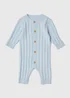 Baby Blue Knitted Romper (Newborn-23mths) - Newborn Image 1