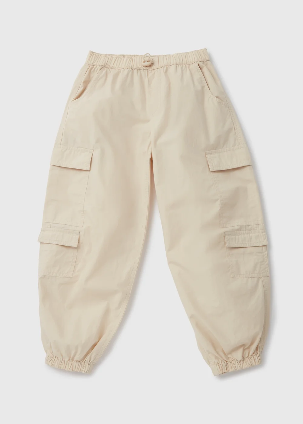 Girls Beige Stone Cargo Pants (7-15yrs) - Age 10 Years Image 1