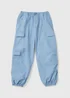 Girls Blue Parachute Pants (7-15yrs) - Age 7 Years Image 1