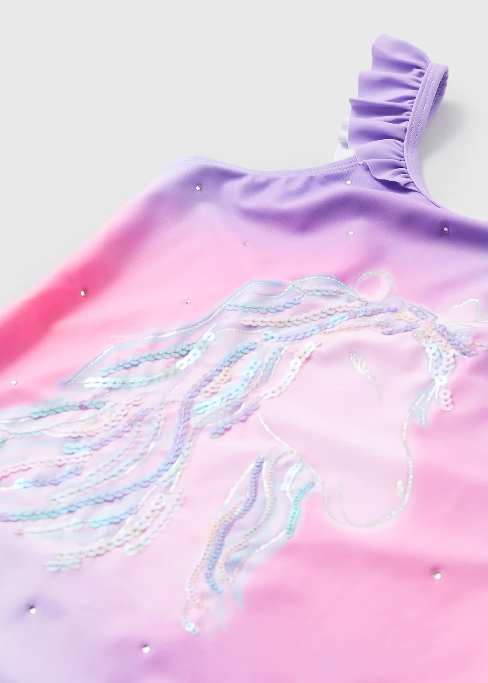 Girls Pink Unicorn Swimsuit (6-13yrs) - Age 6 - 7 Years Image 2