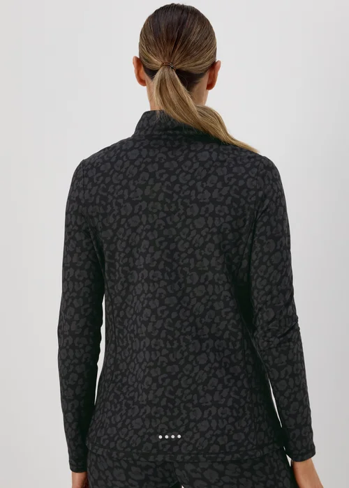 Souluxe Charcoal Leopard Half Zip - S Image 2