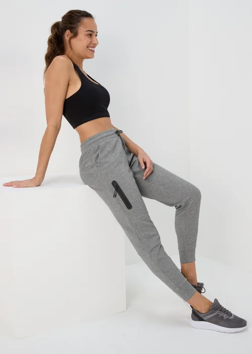 Grey Marl Souluxe Technical Joggers - Small Image 1