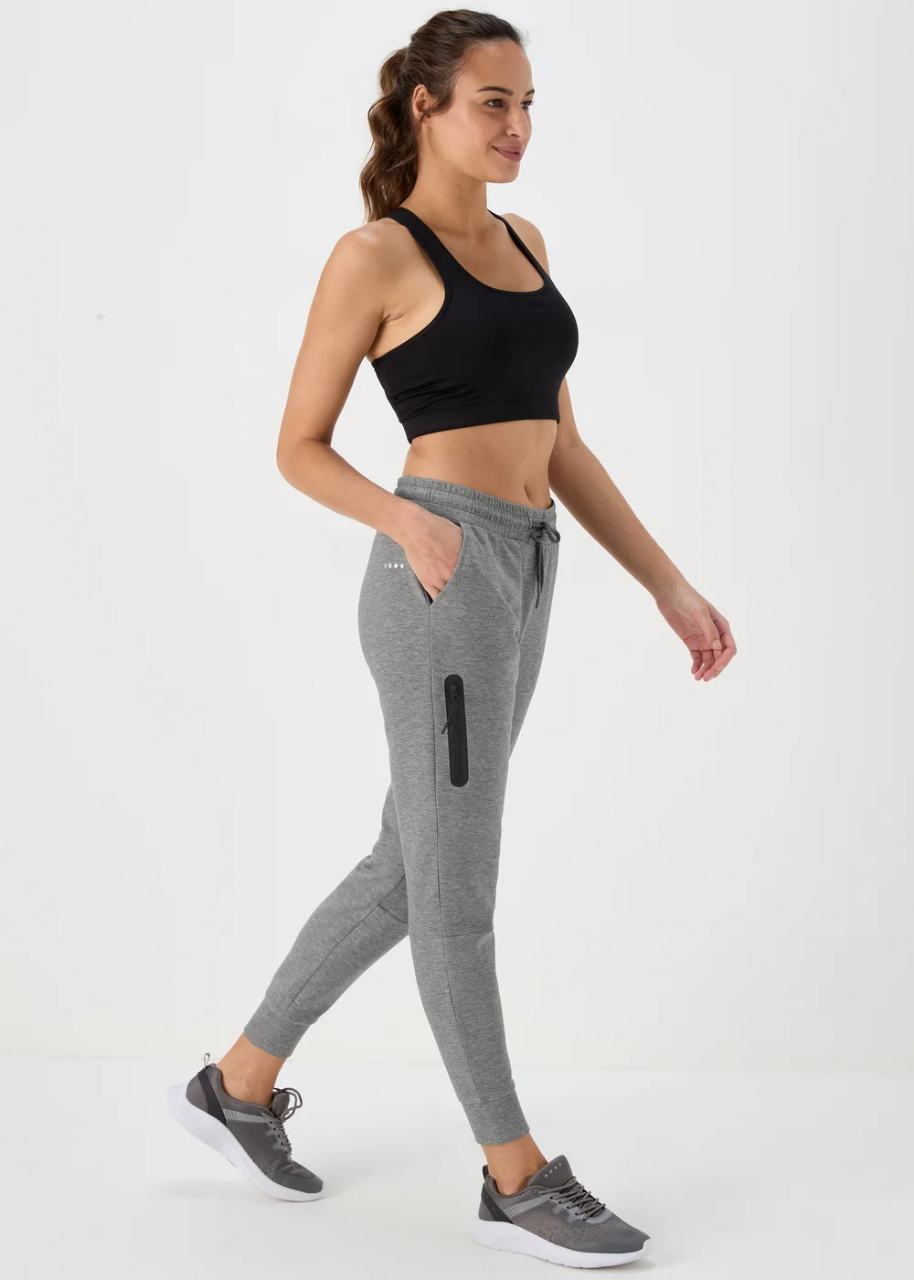 Grey Marl Souluxe Technical Joggers - Small Image 4