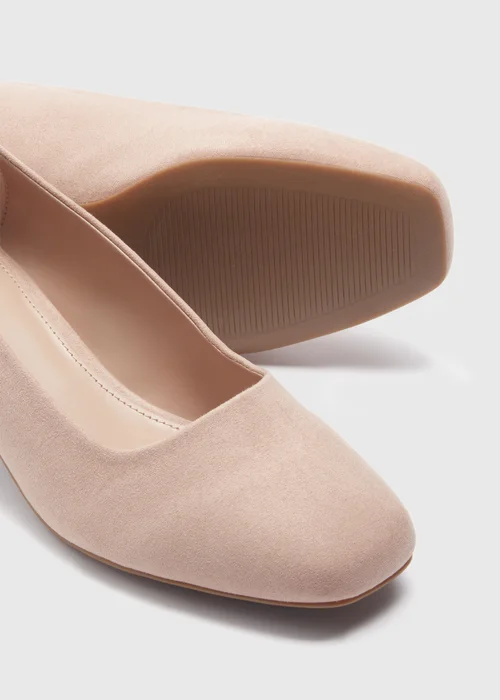 Nude Square Toe Block Heel - Size 3 Image 2