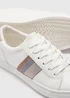 White Lace Up Trainers - Size 3 Image 2