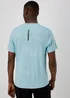 Souluxe Light Blue Jacquard Panel T-Shirt - Small Image 2
