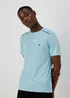 Souluxe Light Blue Jacquard Panel T-Shirt - Small Image 1