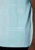 Souluxe Light Blue Jacquard Panel T-Shirt - Small Image 5