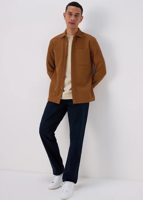 Brown Waffle Shacket - S Image 4