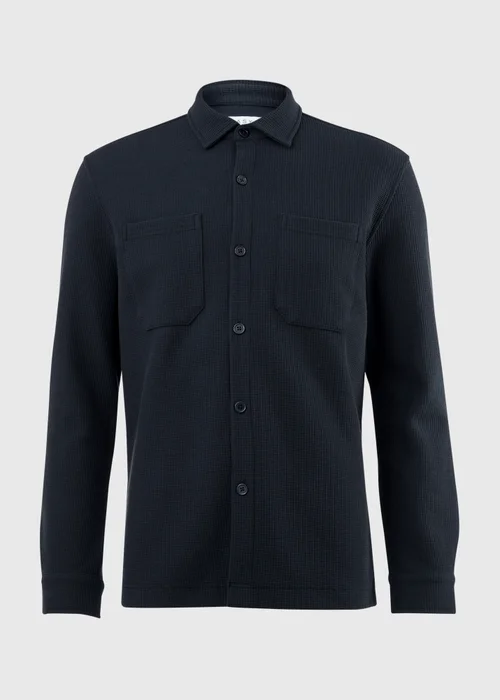 Navy Waffle Shacket - S Image 5