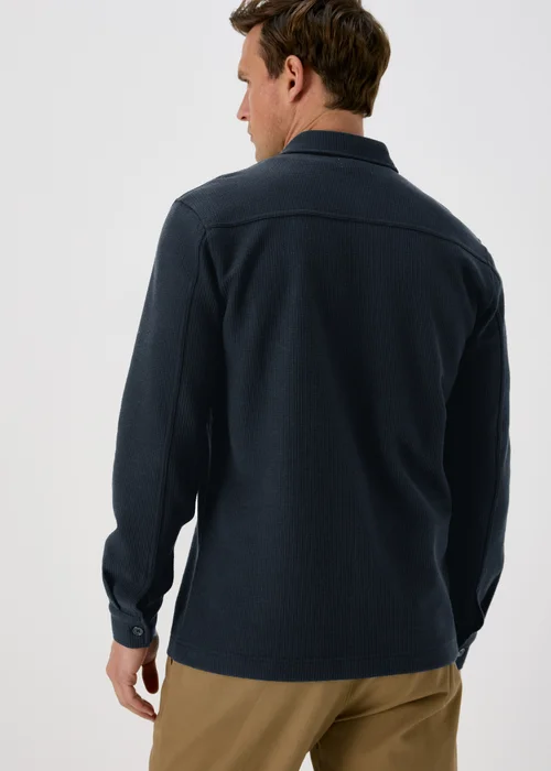 Navy Waffle Shacket - S Image 2