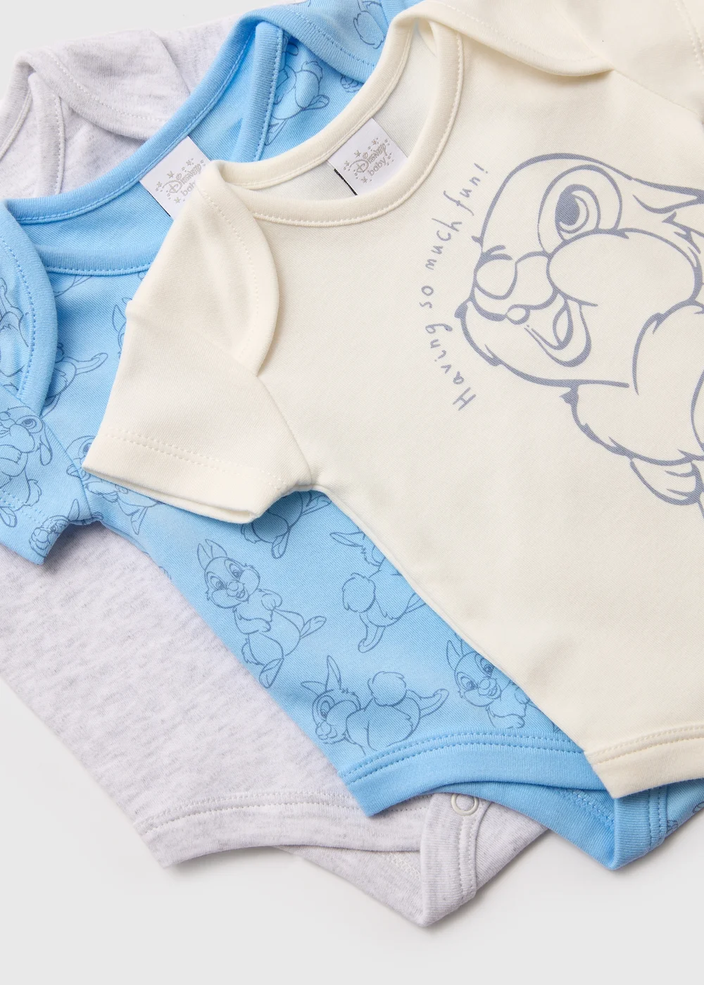 Disney Baby 3 Pack Blue Thumper Bodysuit (Tiny Baby-18mths) - 0-3 months Image 2
