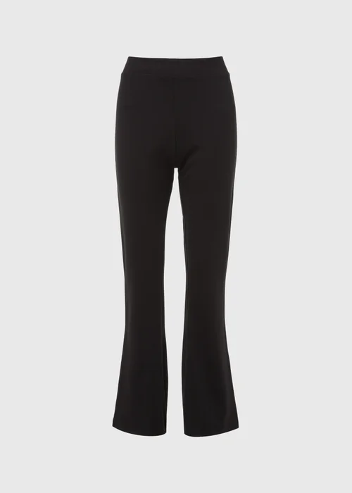 Black Flared Ponte Leggings - 8 Image 5