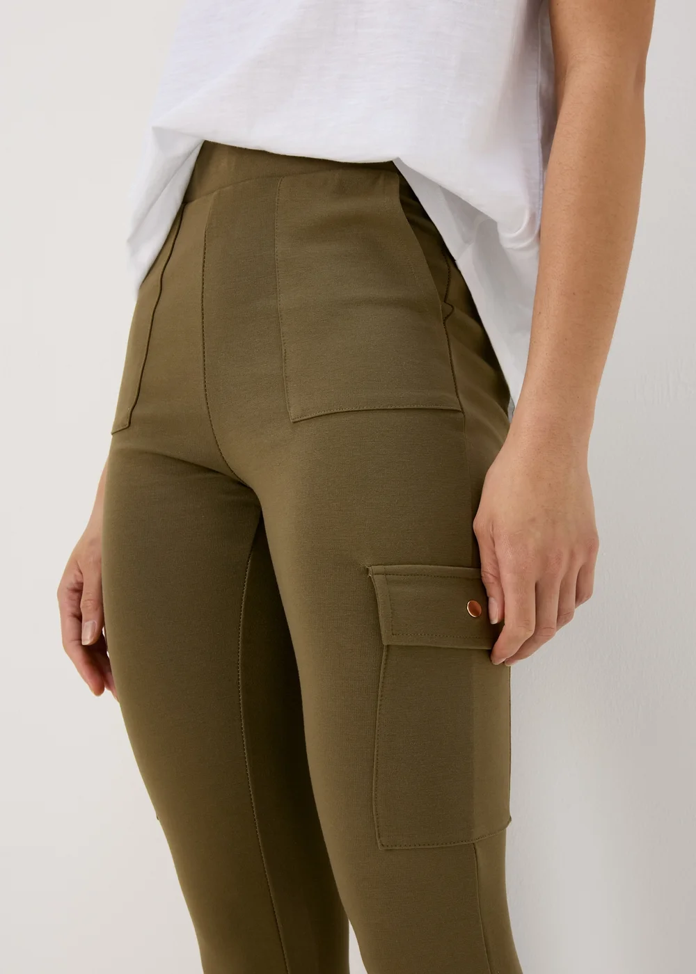 Khaki Utility Leggings - 8 Image 3