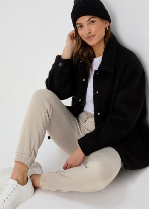 Beige Tapered Jogging Bottoms - S Image 4