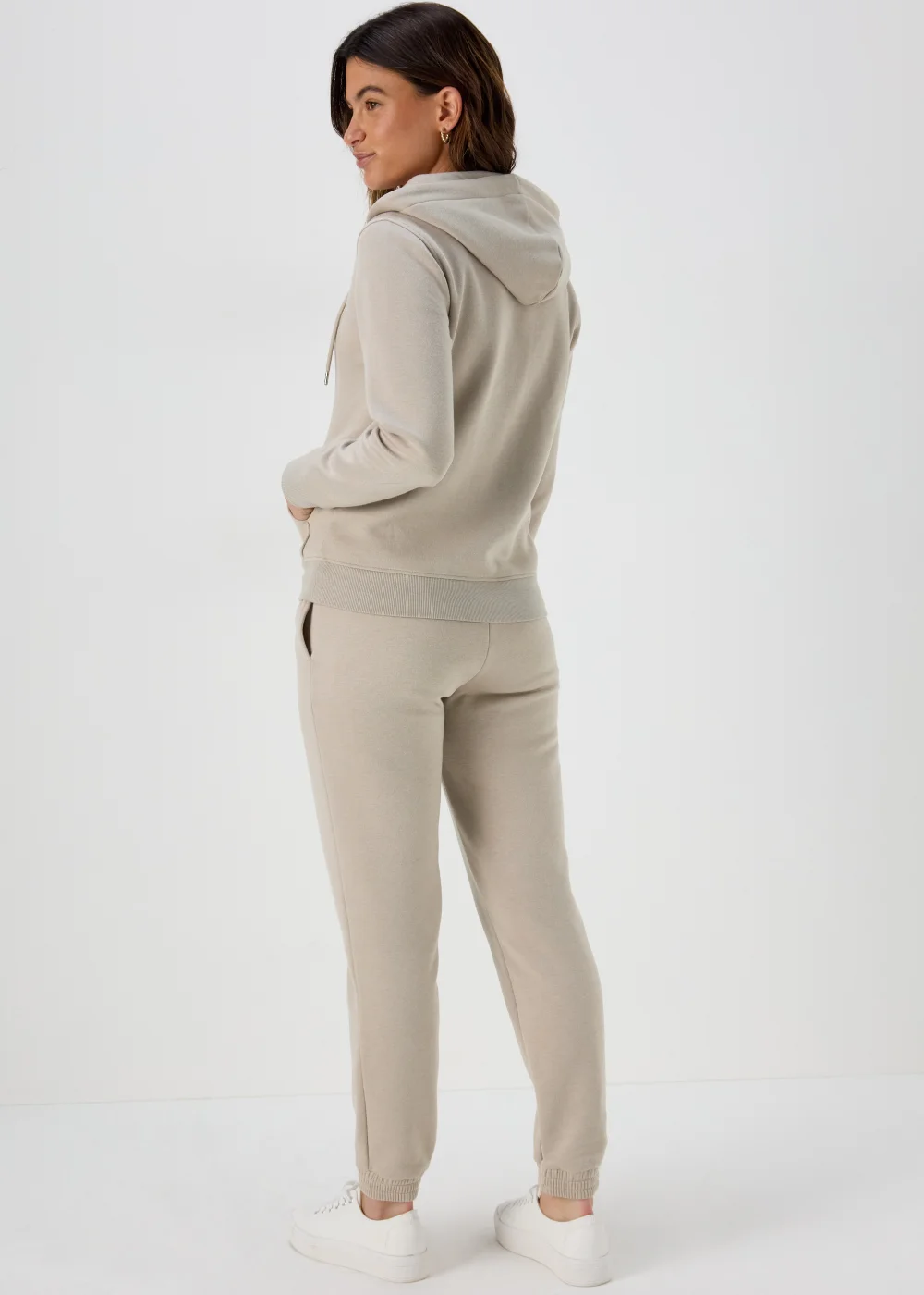 Beige Tapered Jogging Bottoms - S Image 2