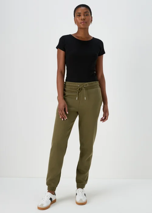 Khaki Tapered Joggers - S Image 4
