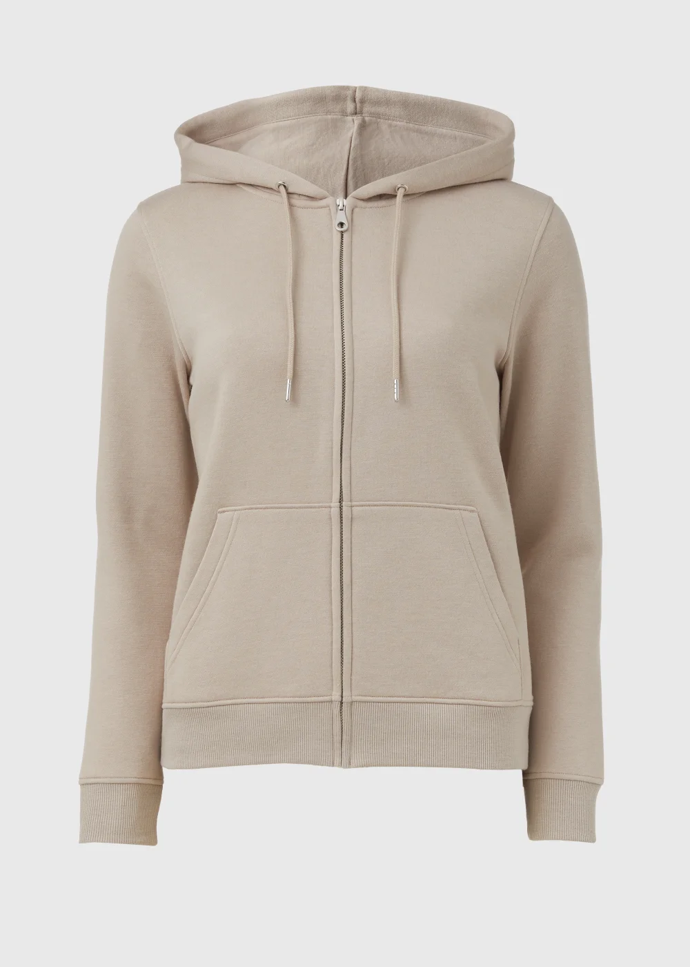 Beige Zip Up Hoodie - S Image 5