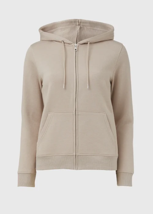 Beige Zip Up Hoodie - S Image 5