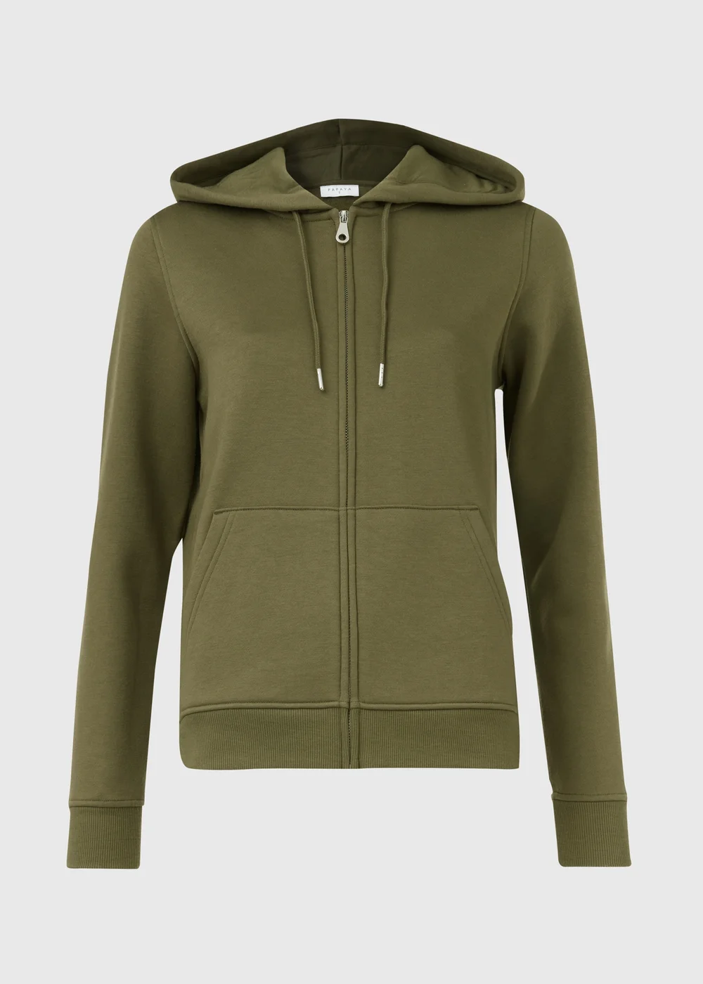 Khaki Zip Up Hoodie - S Image 5