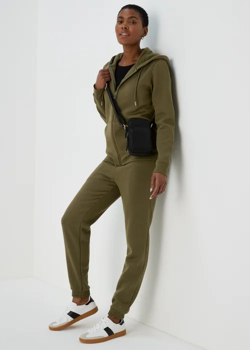 Khaki Zip Up Hoodie - S Image 1