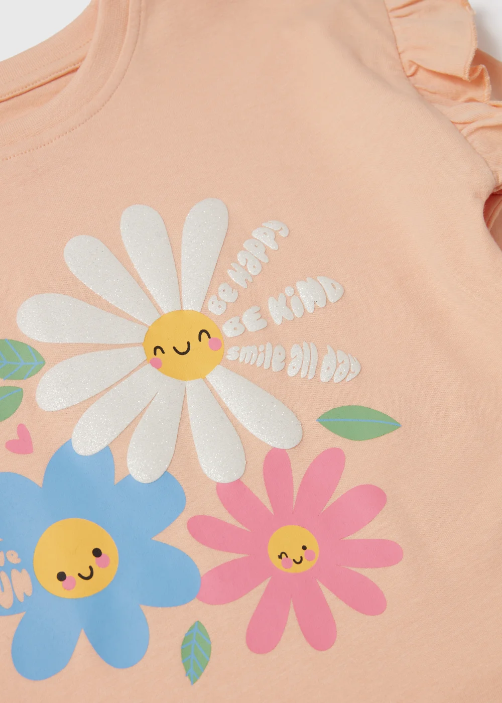 Girls Peach Flower T-Shirt (1-7yrs) - 2-3 Yrs Image 2