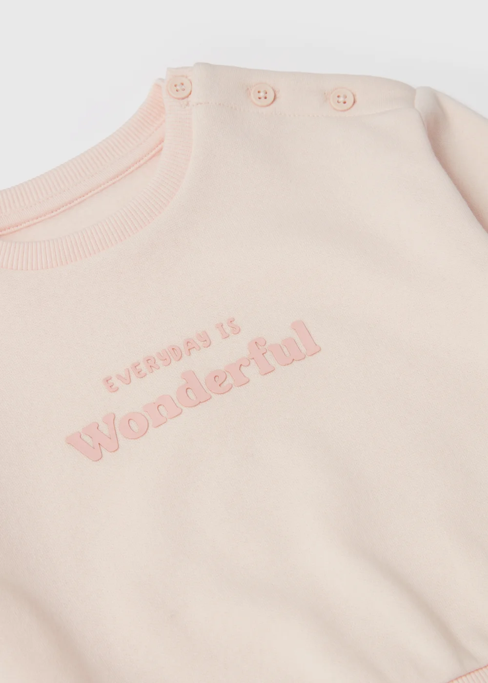 Baby Pink Slogan Sweatshirt (Newborn-23mths) - 0-3 months Image 2