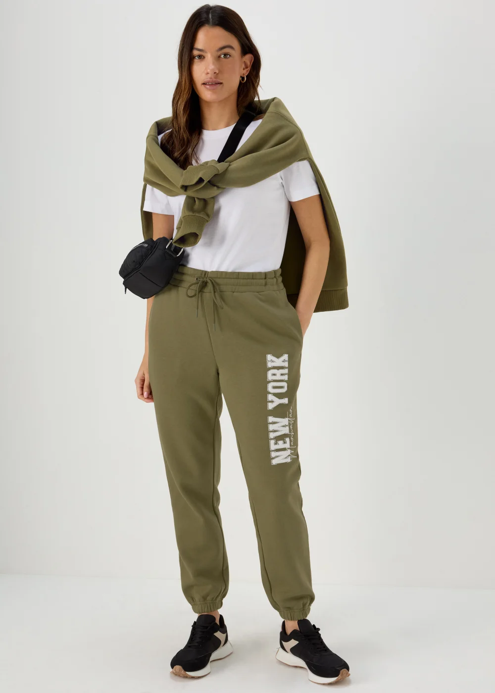 Khaki New York Joggers - Small Image 4