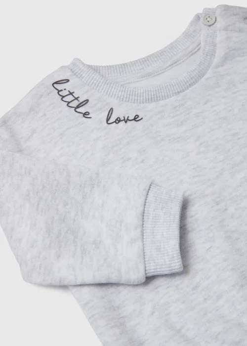 Baby Grey Little Love Sweatshirt (Newborn-23mths) - 0-3 months Image 2