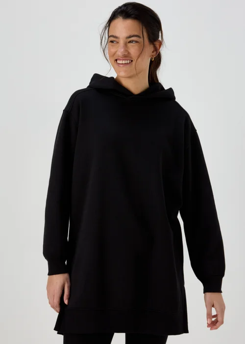 Black Longline Hoodie - S Image 1