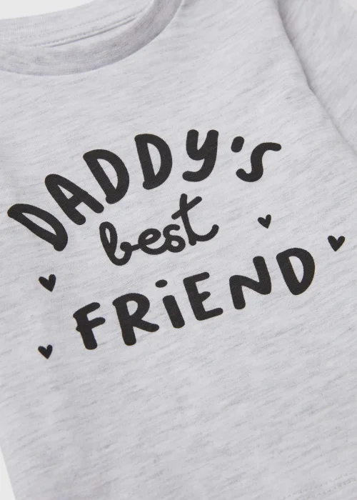 Boys Grey Daddy's Long Sleeve T-Shirt (Newborn-23mths) - 0-3 months Image 2
