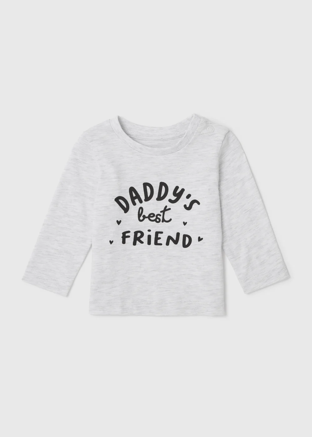 Boys Grey Daddy's Long Sleeve T-Shirt (Newborn-23mths) - 0-3 months Image 1