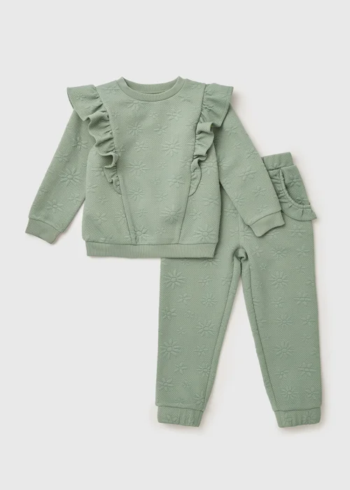 Green Frill Jacquard Set (1-7yrs) - 1-1.5 Yrs Image 1