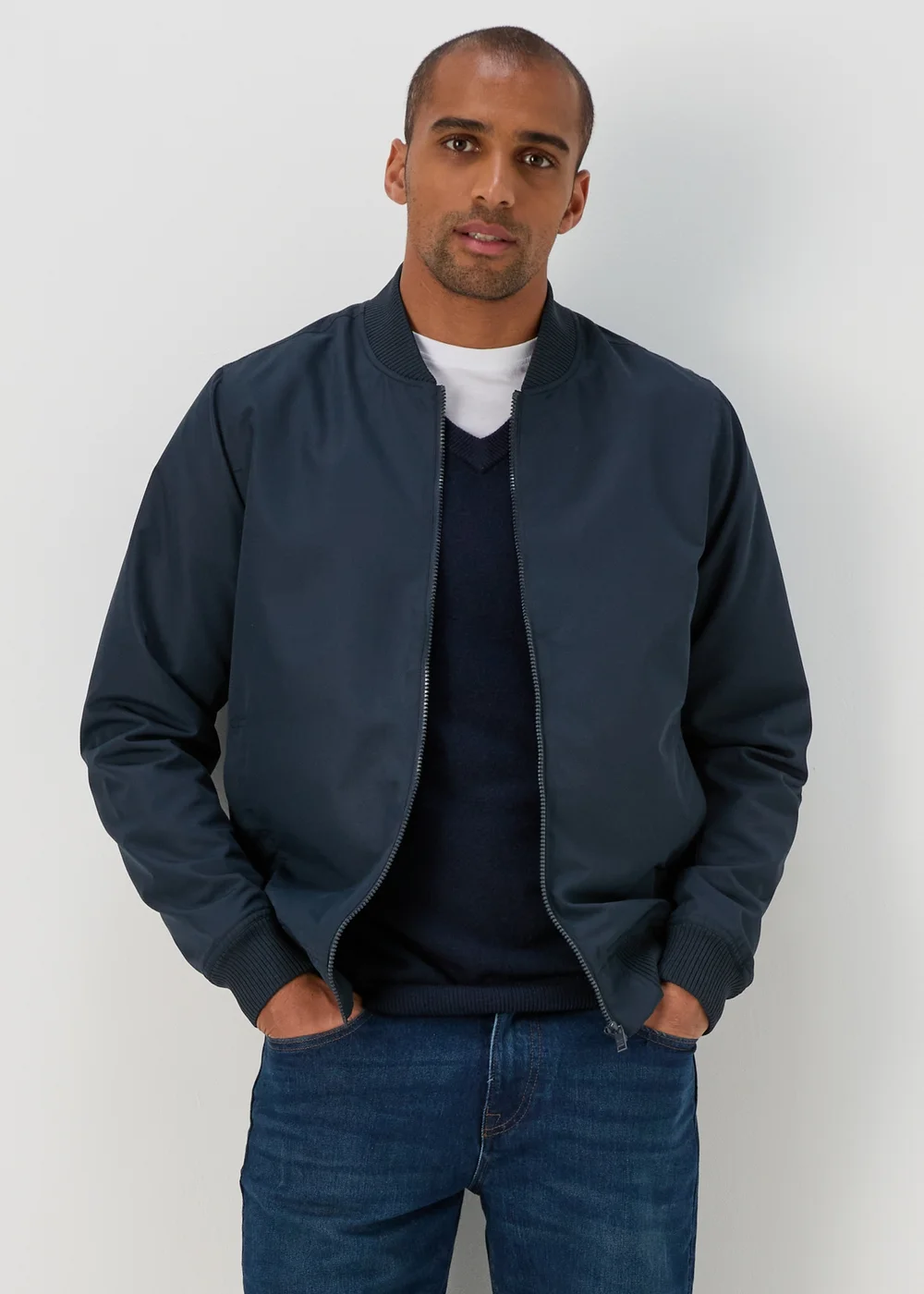 Navy Lightweight Bomber Jacket - XS Image 1