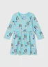 Girls Blue Bluey Long Sleeve Jersey Dress (18mths-6yrs) - 1.5-2 Yrs Image 1