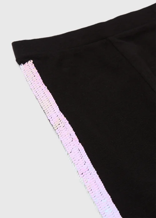 Girls Black Sequin Leggings (1-7yrs) - Age 1 - 1.5 Years Image 2