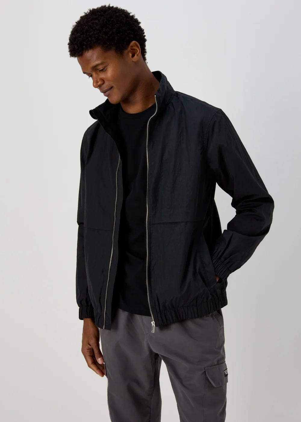 Black Crinkle Windbreaker - XS Image 1