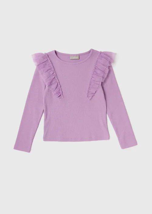 Girls Lilac Organza Top (7-13yrs) - 7 Yrs Image 1