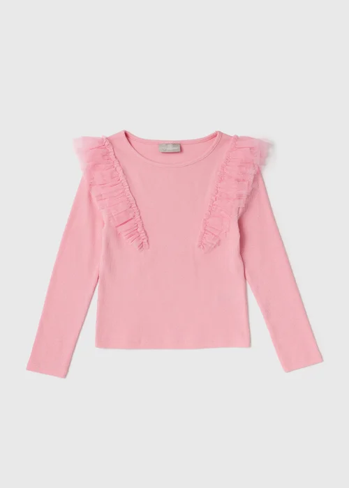 Girls Pink Organza Top (7-13yrs) - Age 7 Years Image 1