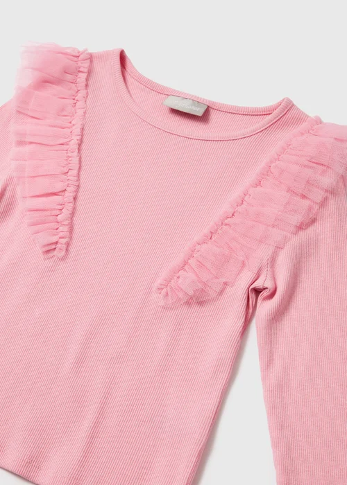 Girls Pink Organza Top (7-13yrs) - Age 7 Years Image 2
