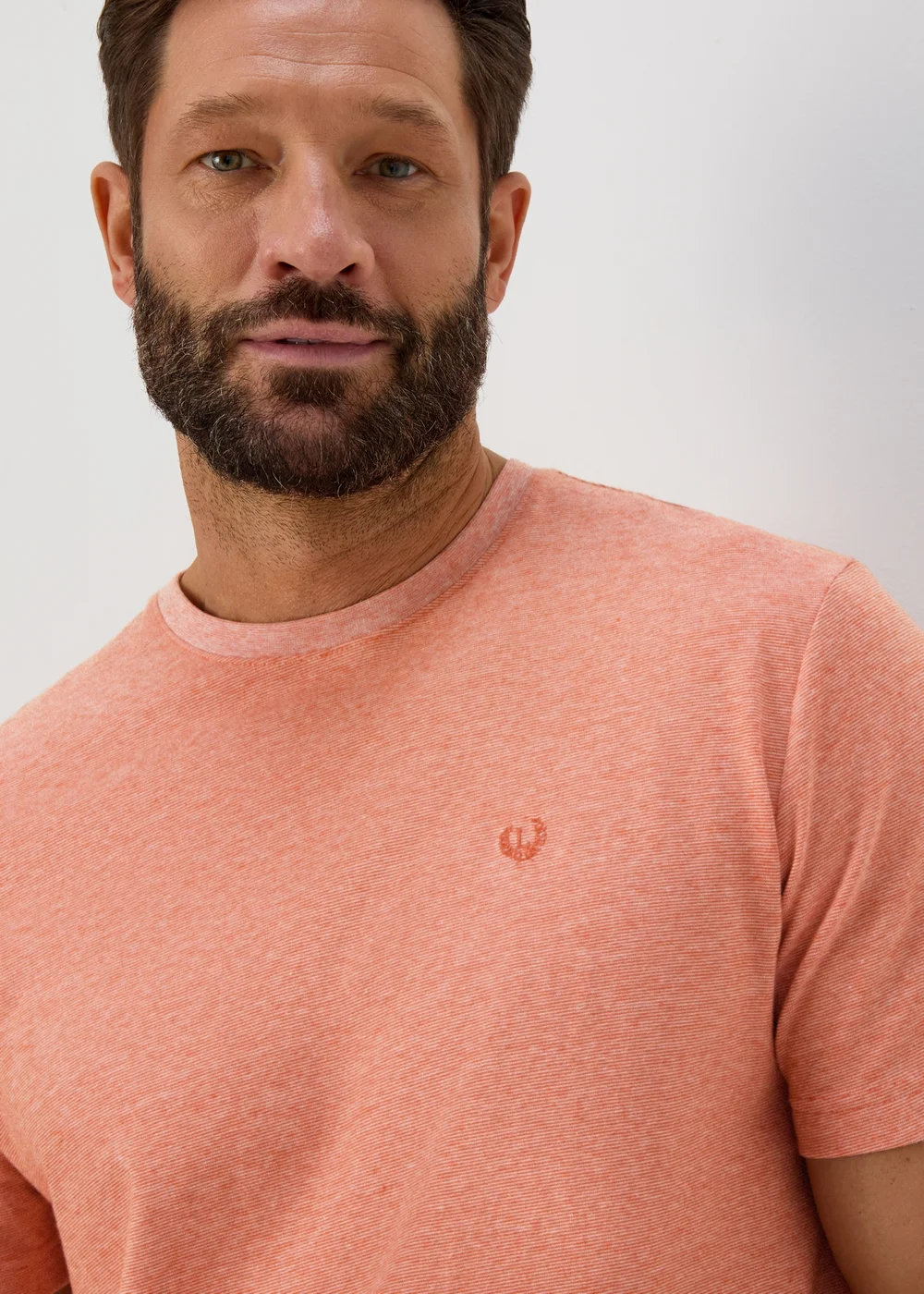 Lincoln Orange Feeder Stripe T-Shirt - Small Image 3