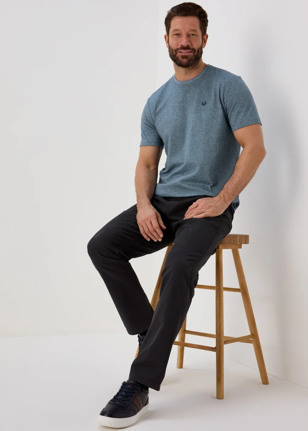 Lincoln Blue Feeder Stripe T-Shirt - Small Image 4