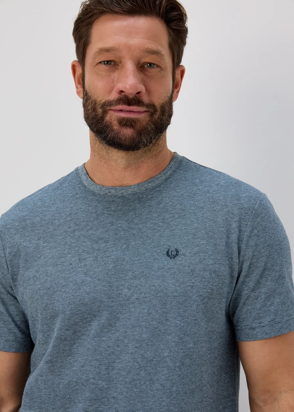 Lincoln Blue Feeder Stripe T-Shirt - Small Image 3