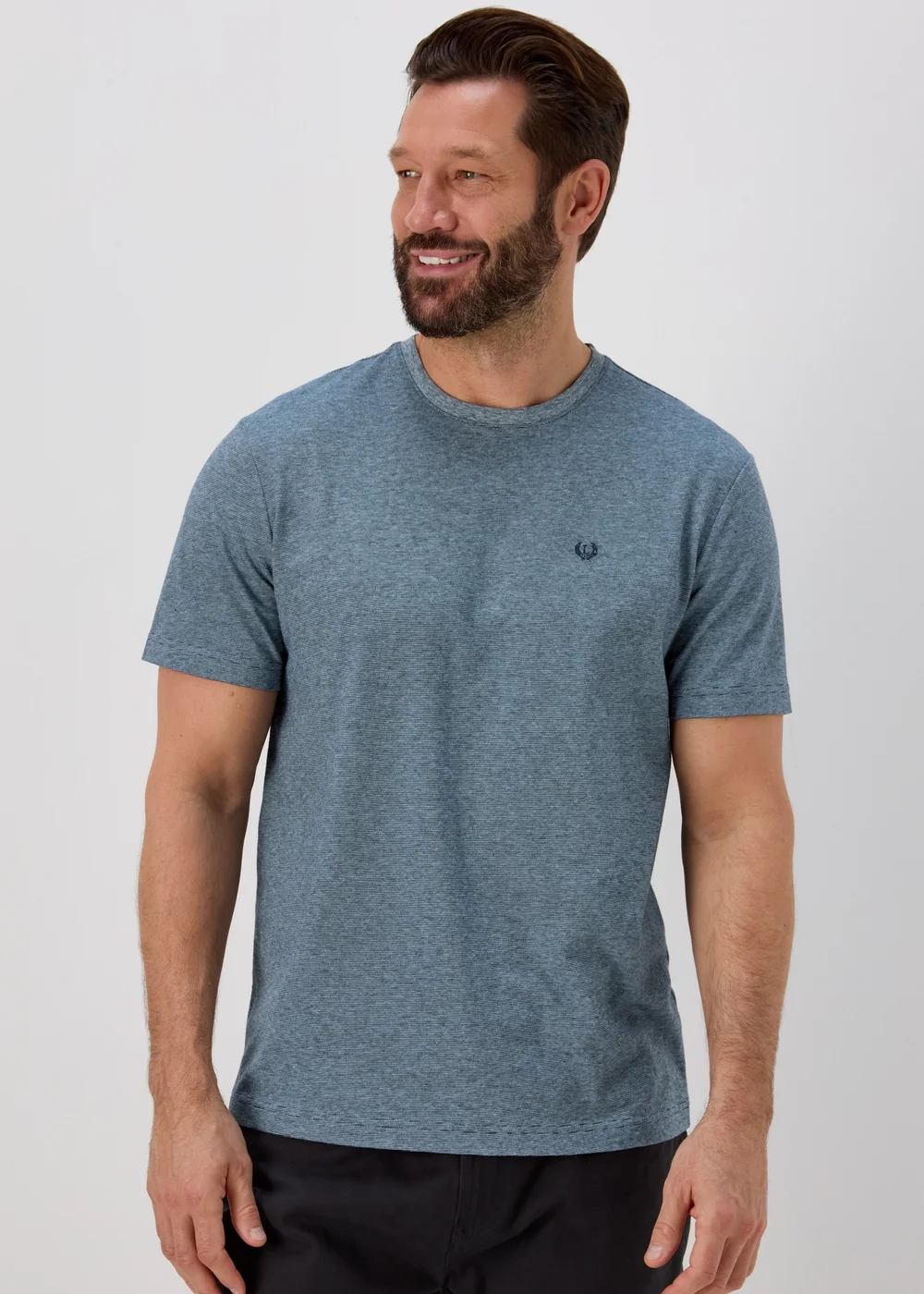 Lincoln Blue Feeder Stripe T-Shirt - Small Image 1