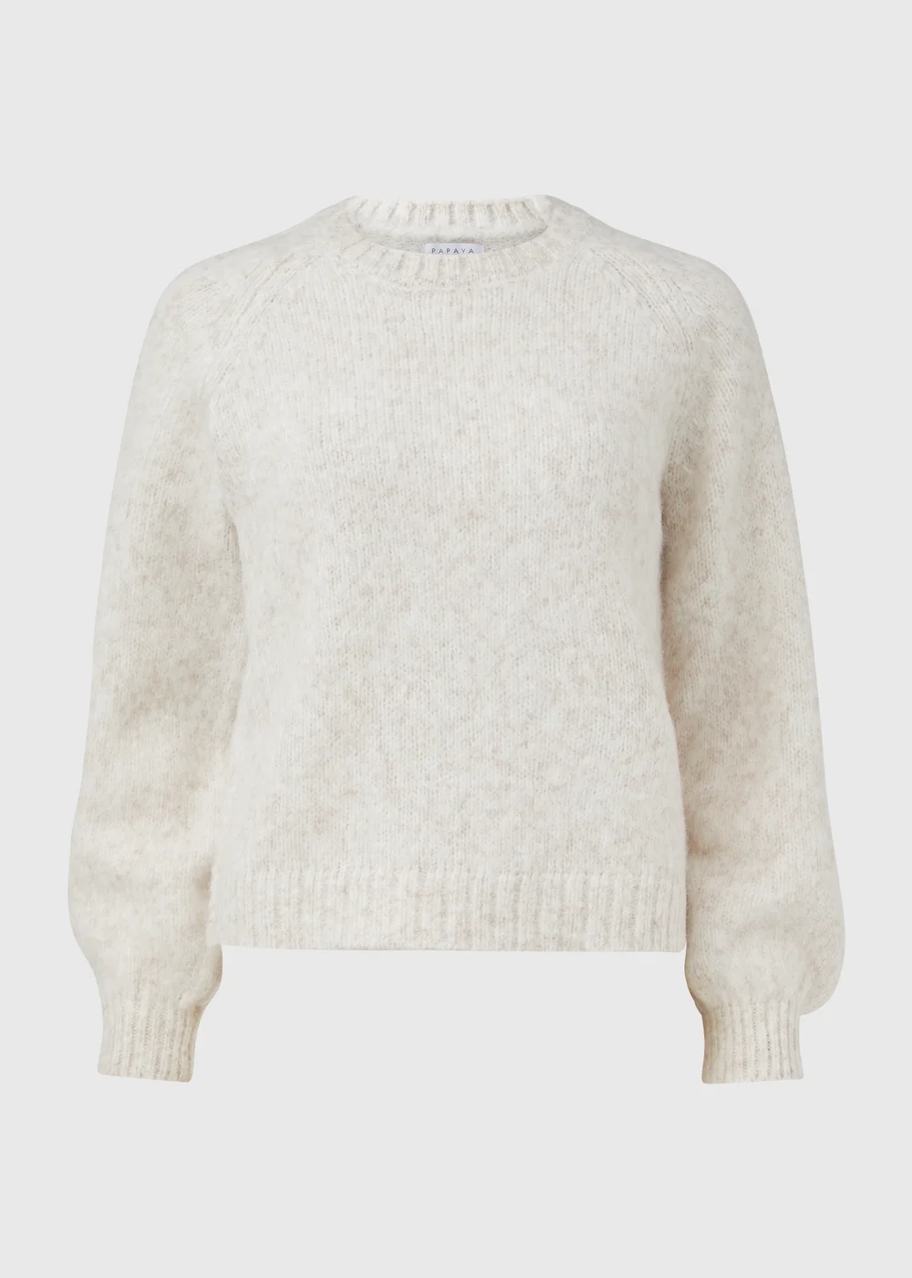 Oatmeal Crew Neck Jumper - XS Image 5
