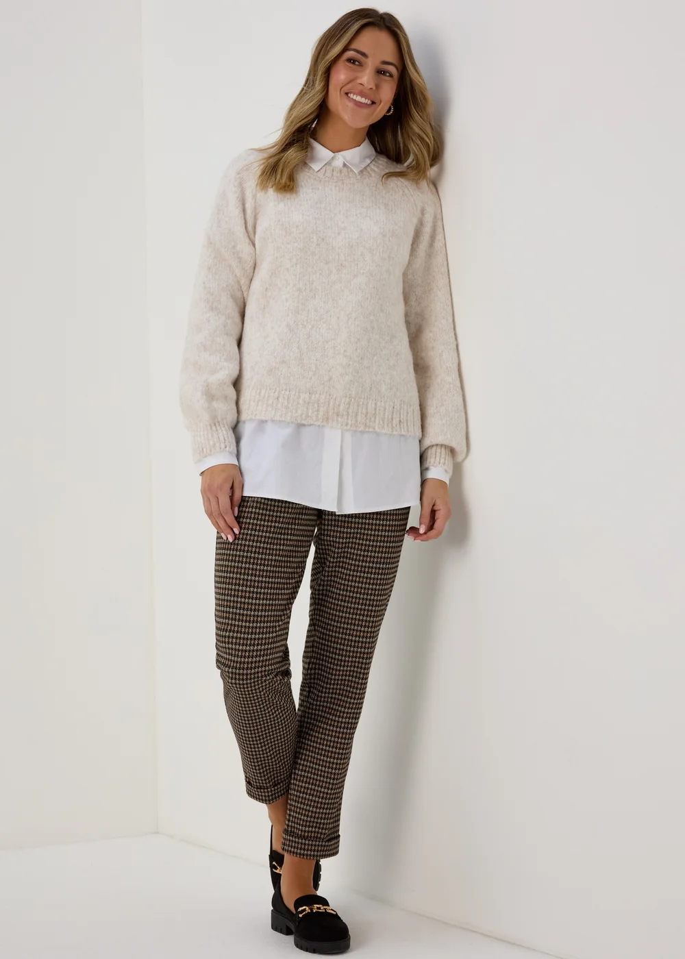 Oatmeal Crew Neck Jumper - XS Image 4
