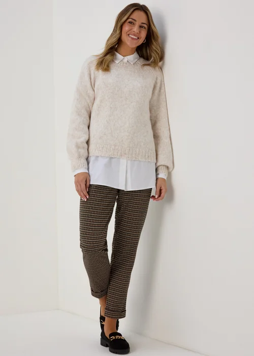 Oatmeal Crew Neck Jumper - XS Image 4
