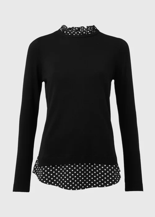 Black Spot Print 2 in 1 Jumper - 8 Image 9